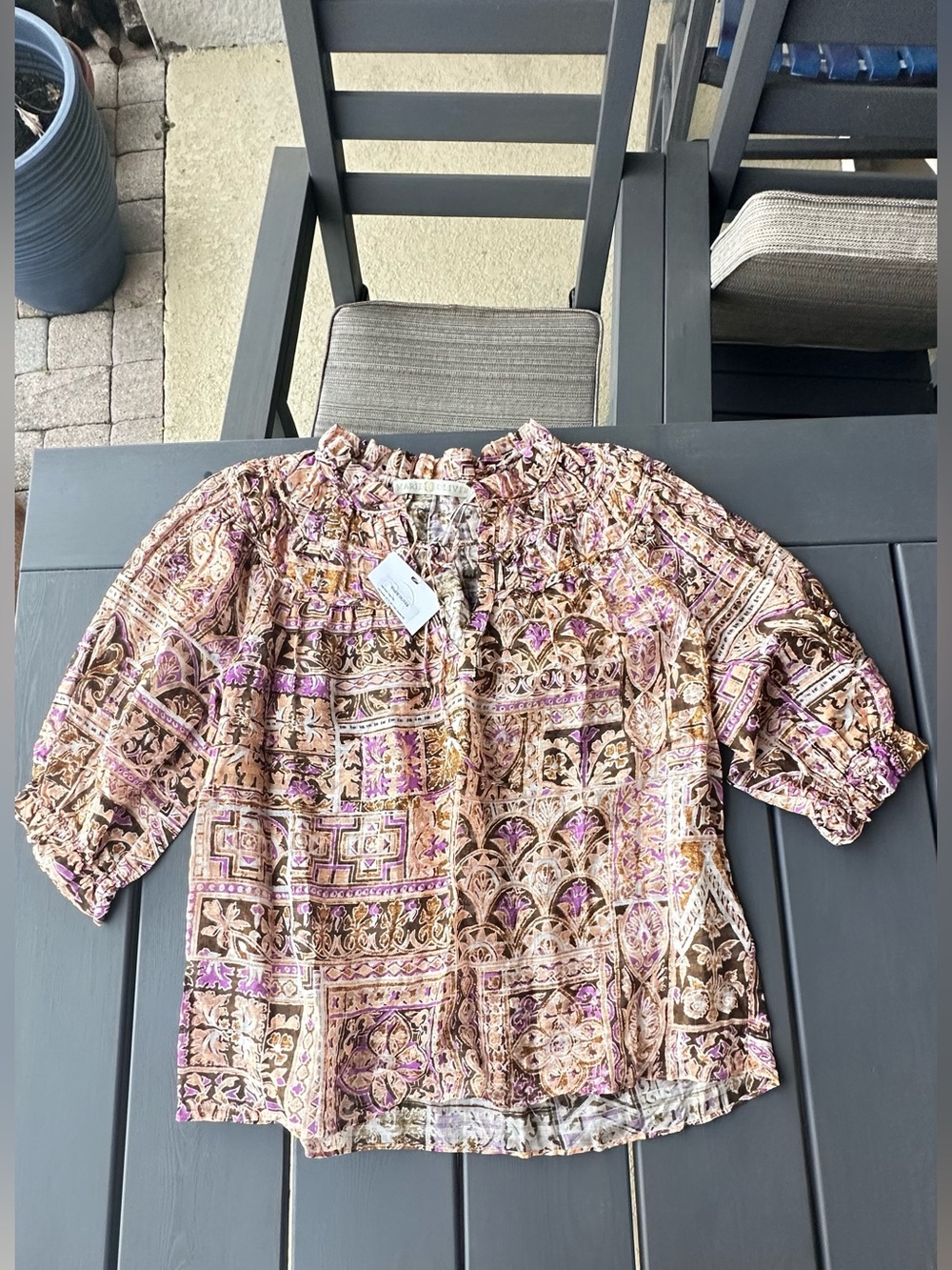 Marie Oliver Finley Top Sz S